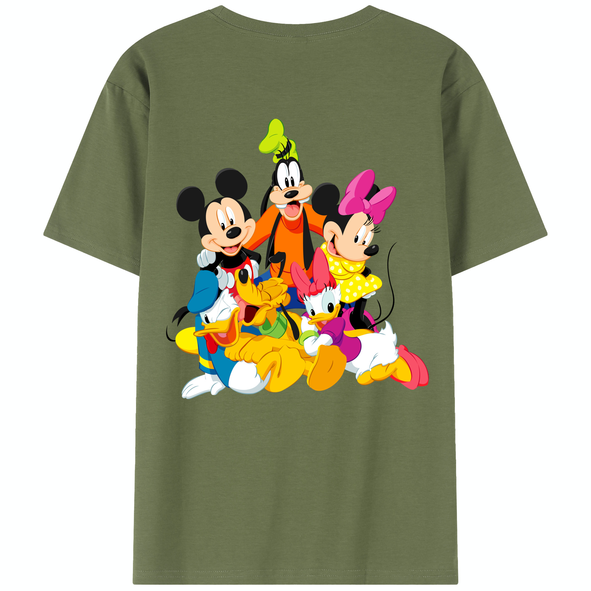 （画像用） ミッキーマウス Mickey Mouse 綿100％半袖Tシャツ（背面プリント）